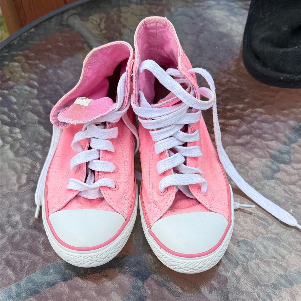 Vibrant Pink Kids' High-Top Sneakers